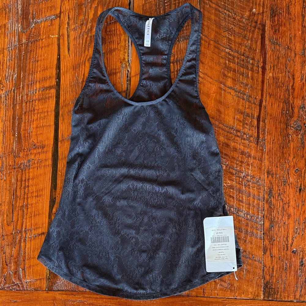 Fabletics black orchard tank size XS NWT